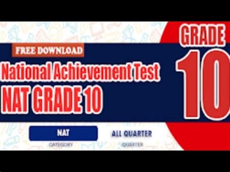UPDATED! National Achievement Test for Grade 10 (NAT) .